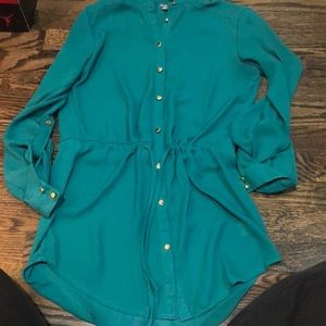Teal blouse